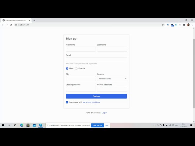 Angular 11 Ecommerce Site Sign Up Template Free