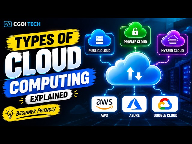 Types of Cloud Computing Explained ☁️ | Public, Private & Hybrid Cloud | CGOI Tech