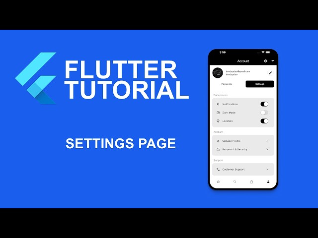 Flutter Tutorial 52 : The Settings Page