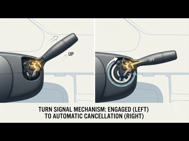 How a Car's Turn Signal Actually Cancels Itself