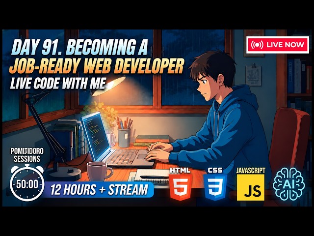 [6-9-26] Day-91: Deadline April 7 | Becoming a Job-Ready Web Developer🇧🇩 12 Hours Live Code