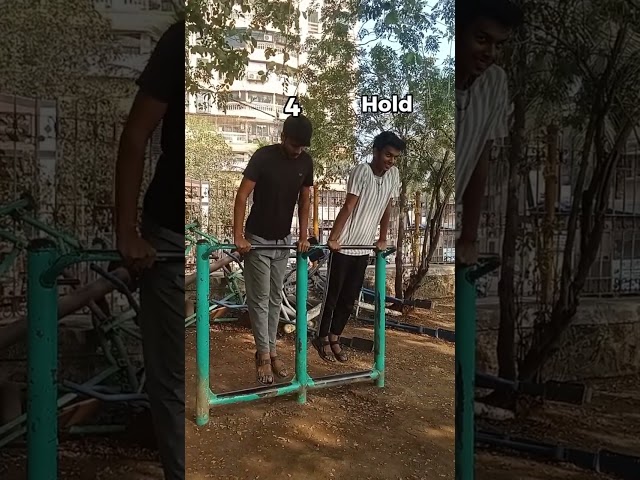 When One Holds and One moves | Dips & static strength #calisthenics #shorts