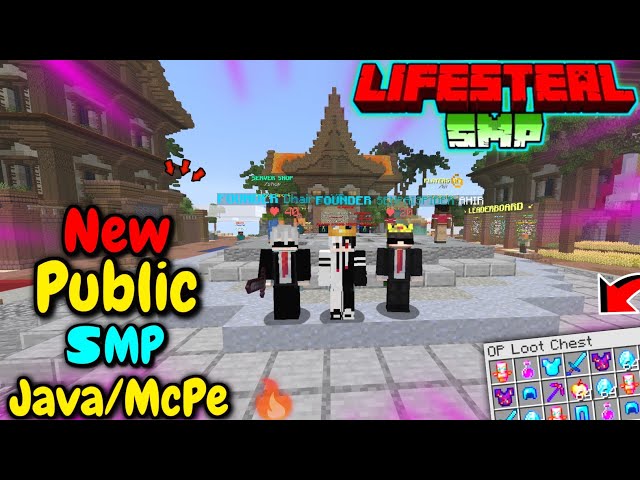 🍿 New Best Public Lifesteal SMP Server Minecraft 🤯 | Java + PE + Cracked | 24/7 Free To Join 🔥