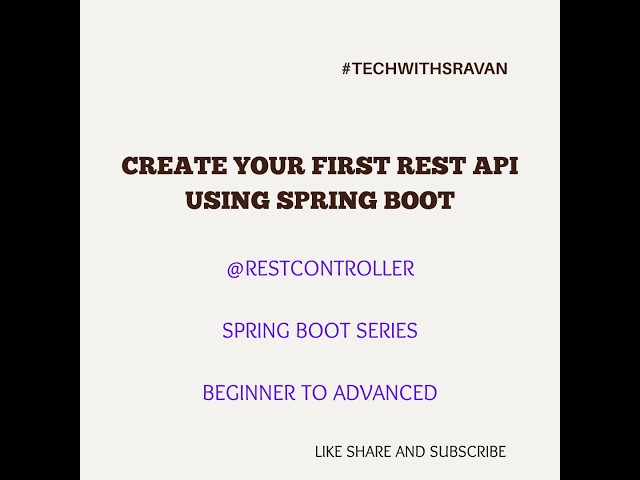 Spring Boot REST API Tutorial | Create Your First REST API in 5 Minutes | Beginner to Advanced #4
