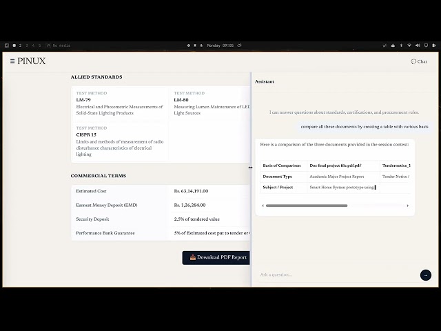 PINUX: An AI Procurement Engine for SIH 2026 (Problem Statement (SIH26108)