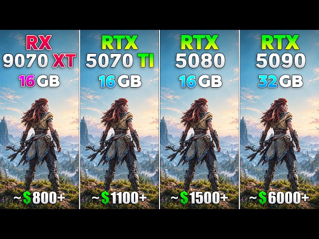 RX 9070 XT vs RTX 5070 Ti vs RTX 5080 vs RTX 5090 - Test in 11 Games | 4K