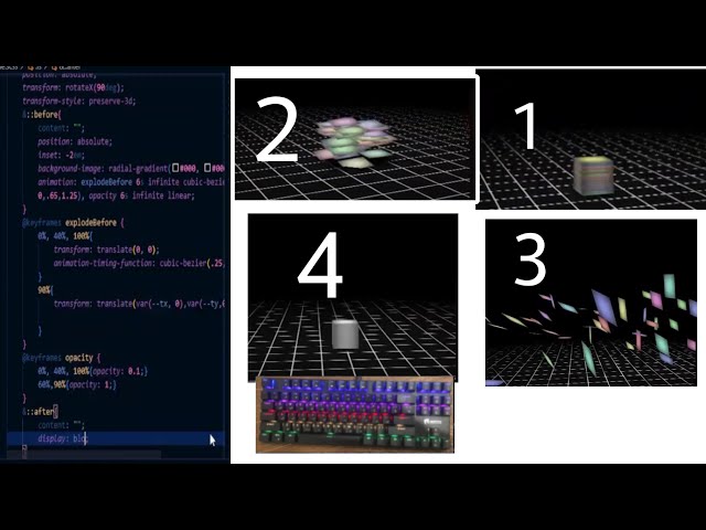 ASMR Programming - Coding exploded Cube Animation - No Talking