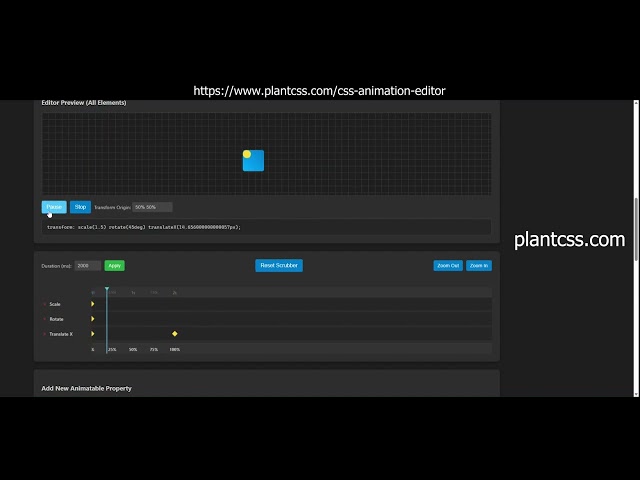 How to Create CSS Keyframe Animations with a Visual Editor | PlantCSS Tutorial