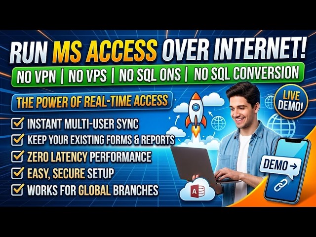 How to Access MS Access Online Without VPN, VPS, or SQL Server | Real-Time Multi-Branch Access