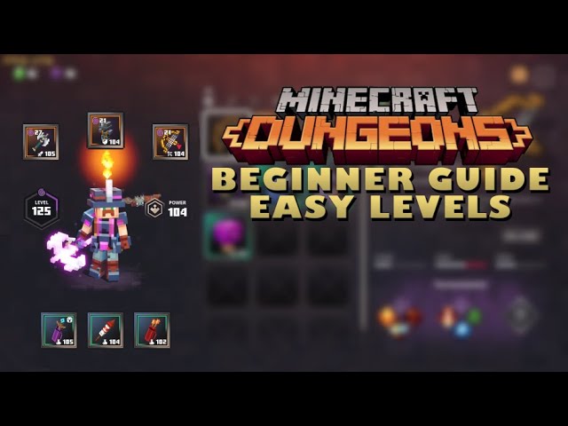 Easy Minecraft Dungeons Build Guide For Beginners Level 1-108