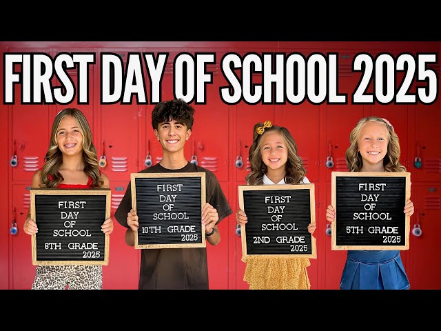 FIRST DAY OF SCHOOL 2025! Crazy Morning Routine, Outfits, Traditions, & Drop-Offs | Life As We GOmez