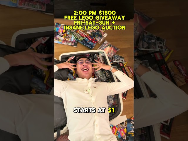 $1500 FREE #LEGO GIVEAWAY & $1 START AUCTION THIS WEEKEND! 2PM EST Fri-Sat-Sun on Whatnot! #freelego