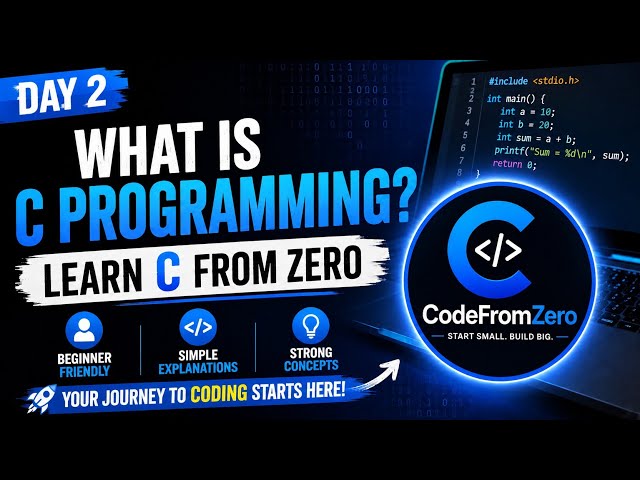 How to Write Your First C Program? | C Programming for Beginners | CodeFromZero