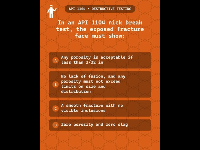 API 1104 Certification Practice Quiz - Pocket Welder Helper