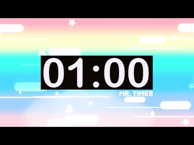1 Minute Timer with Music for Kids! Countdown Videos HD!