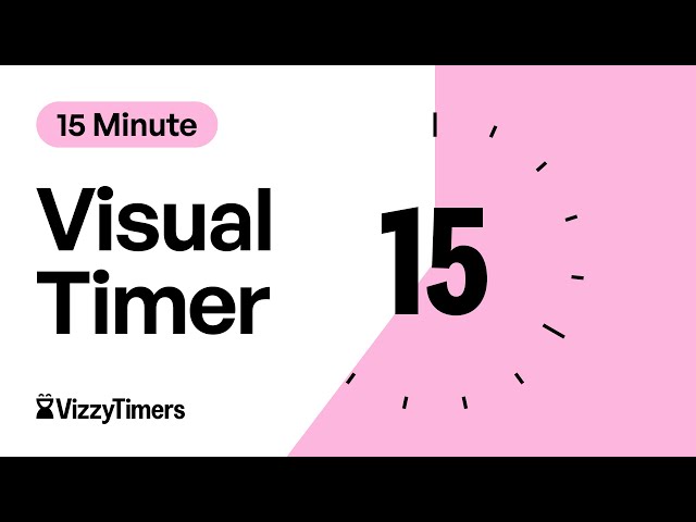 15 Minute Visual Countdown Timer For Classroom, Parents, Kids, ADHD focus, Workouts, by Vizzy Timers