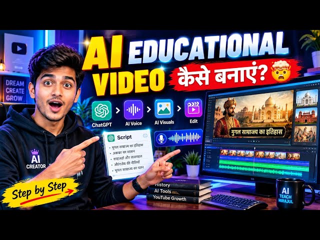 AI Educational Video Kaise Banaye? 🤯 | AI Se Educational Video Banakar YouTube Channel Grow Karein