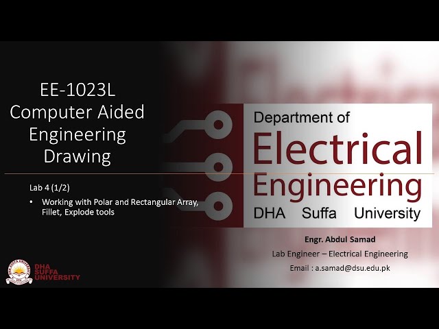 Lab # 4(1/2) Computer Aided Engineering Drawing EE-1023L by ABS