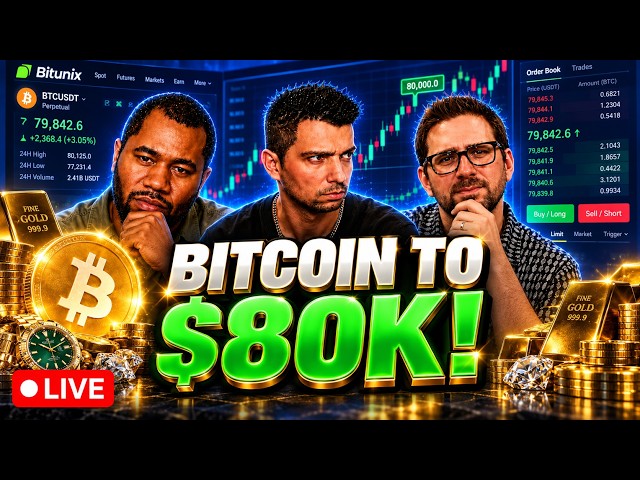 Bitcoin To $80K? Live Trading & TA