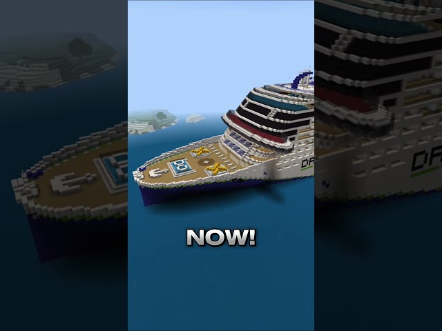 Minecraft Ships then Vs NOW #shorts #minecraft #cruise #ship #relatable