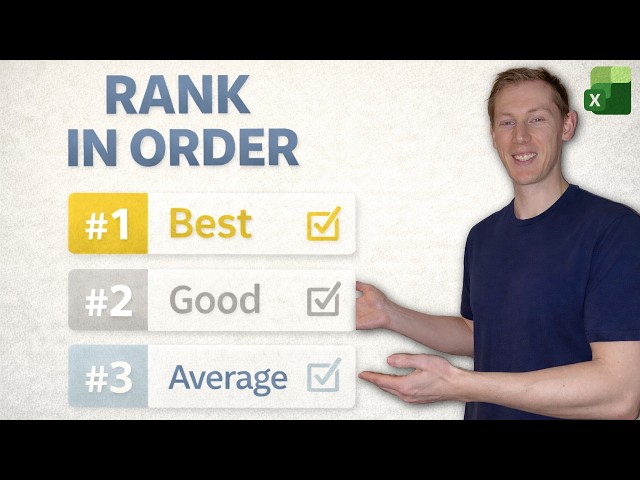 How to Rank Data in Excel + Build a Weighted Score (Easy Tutorial)