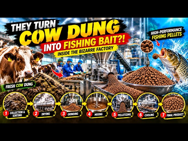 They Turn Cow Dung Into Fishing Bait?! | Inside the Bizarre Factory