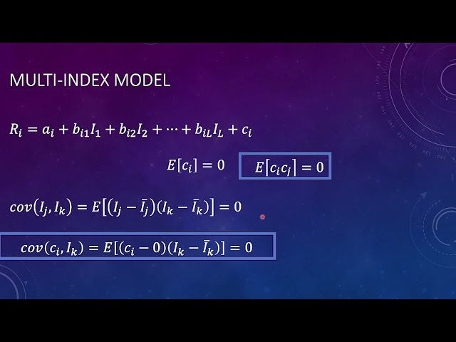 MPT Ch 6  Multi index model