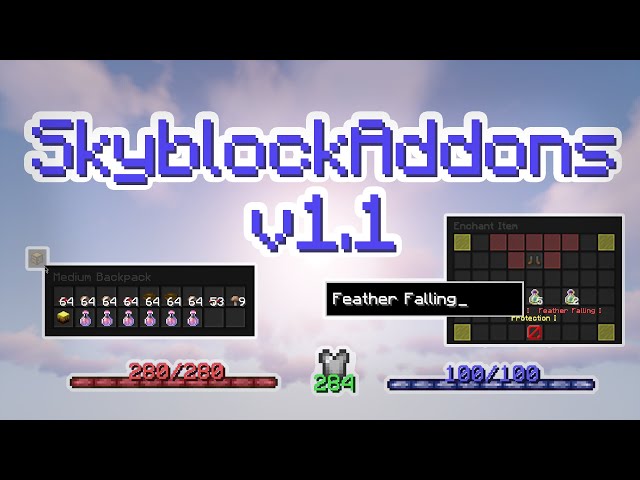 SkyblockAddons v1.1 Hypixel Mod Update - 24+ Features!