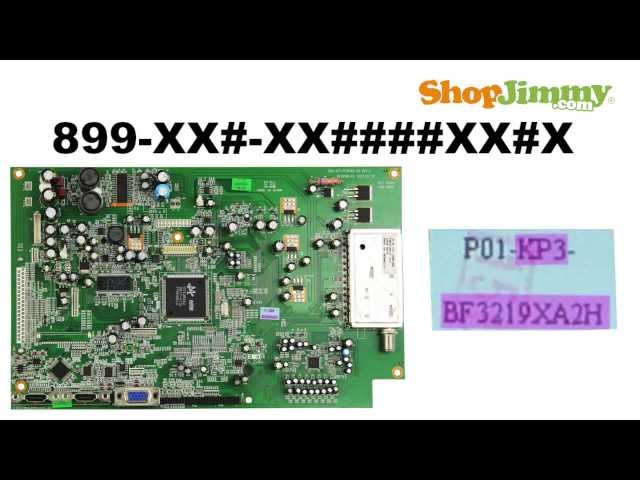 TV Part Number Identification Guide for Polaroid Main Boards (LCD, LED, Plasma TVs)