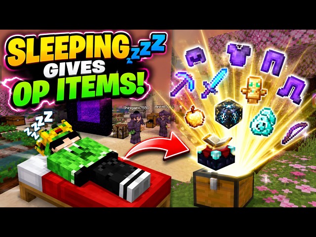 🤯 Minecraft, But Sleeping Gives You OP Loot!