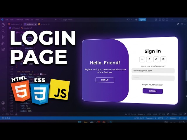 Making Login Page using HTML,CSS,JAVASCRIPT