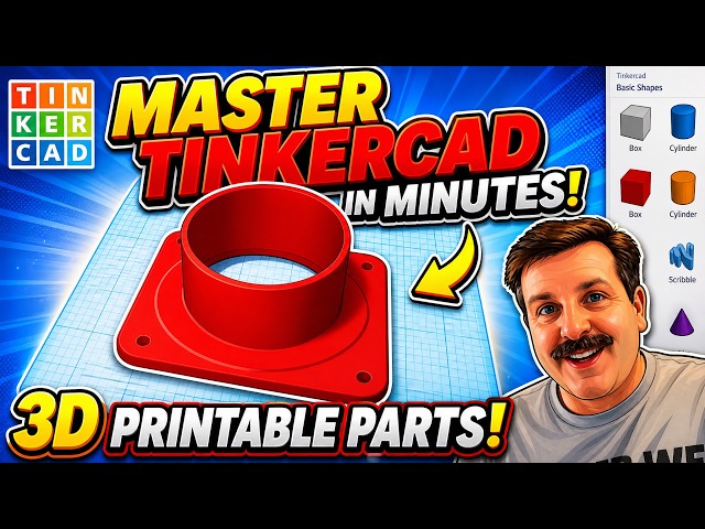 Make useful parts for 3d printing FAST using Tinkercad