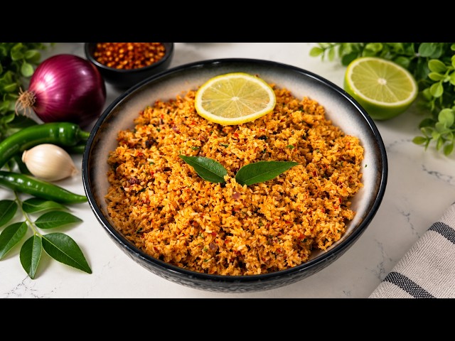 Spicy Coconut Sambol from Desiccated Coconut | Easy Pol Sambol Recipe 