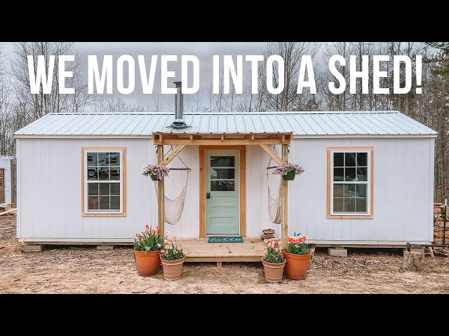 We Moved Into A Shed! Tiny Home Tour
