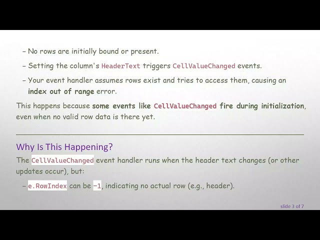 Fixing Index Out of Range Error When Setting HeaderText on DataGridViewComboBoxColumn in WinForms