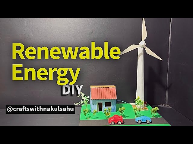 How to make working model of a wind turbine from cardboard | school project crafts with Nakul Sahu