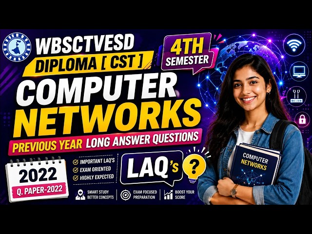 Computer Networks 2022 LAQ Solutions | CST 4th Semester | WBSCTVESD