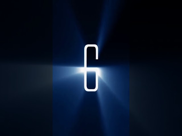 10 to 1 Countdown with Blue Light Rays