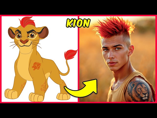 LION GUARD Characters as Humans 🦁🥰 + Guess The Voice 🔊 Simba, Kion, Kovu, Fuli, Timon, Pumbaa