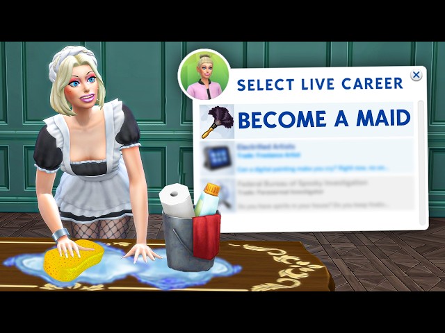 Can my sim get rich as a maid? (new active career)