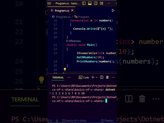 yield return in c#