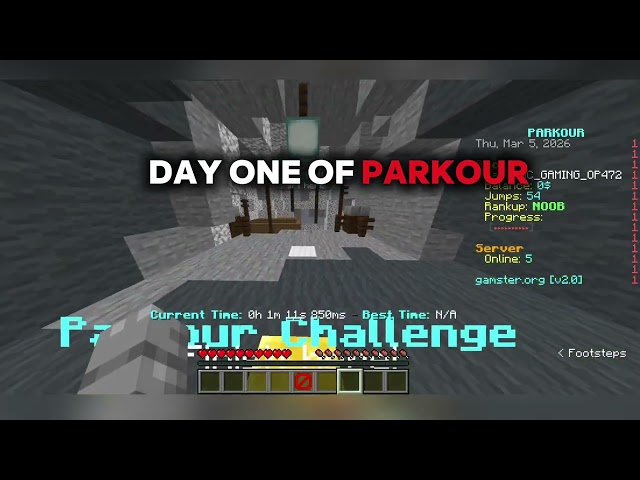 Day one of parkour part 1