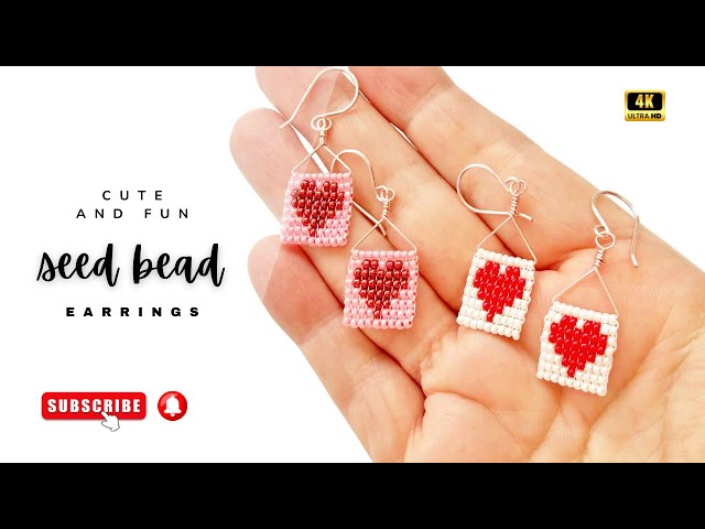Make Your Own Valentine's Day Earrings with Seed Beads