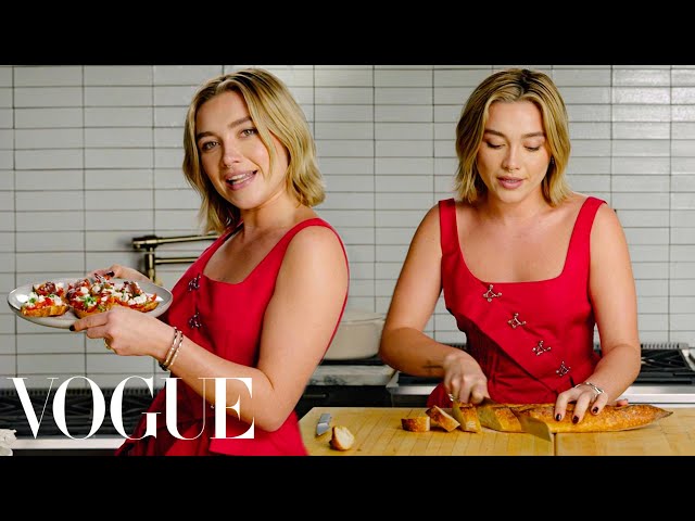 Florence Pugh Cooks Garlic Crostini | Vogue
