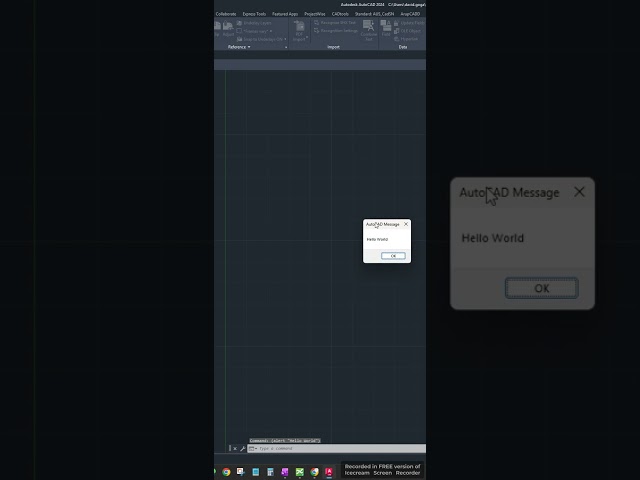 AutoCAD - Hello World Command