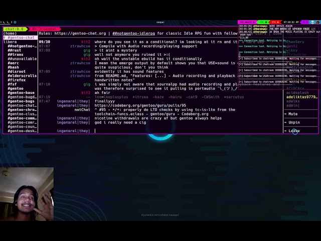 Gentoo Linux (Dev Work, Chatting, Neovim) #gentoo #linux #devlog