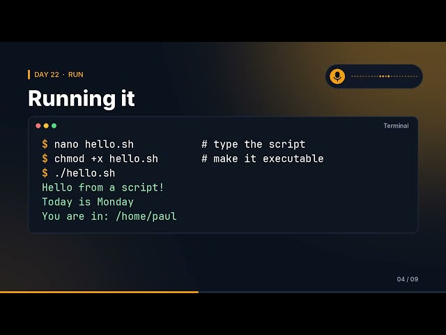 Learn Linux in 30 Days — Day 22: Your First Bash Script