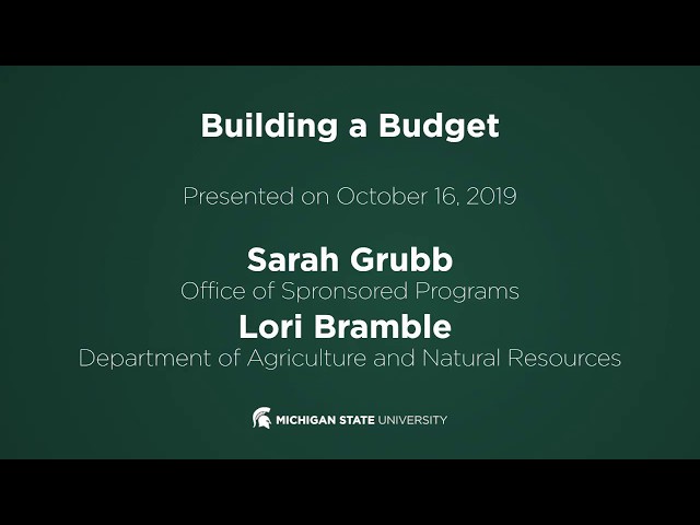 Building a Budget
