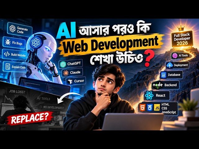 AI আসার পরও কি Web Development শেখা উচিত? 🚀 | Full Stack Developer Roadmap 2026