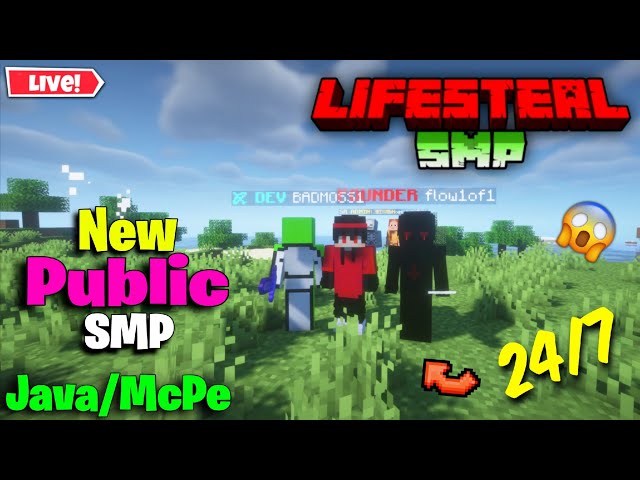 Best Free Minecraft Lifesteal SMP Server 2026 🌷 | Java, PE & Bedrock | 24/7 Online | Anyone Can Join